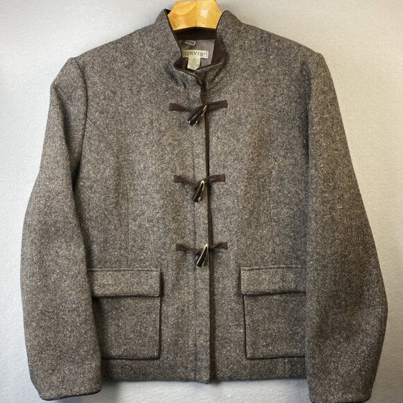 Classic Orvis Duffel Coat Womens XL Loves a Country Weekend 100% Wool Classy EUC - Picture 1 of 14